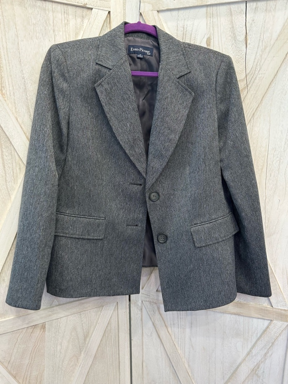 Evan Picone Charcoal Gray Women's Tailored Blazer